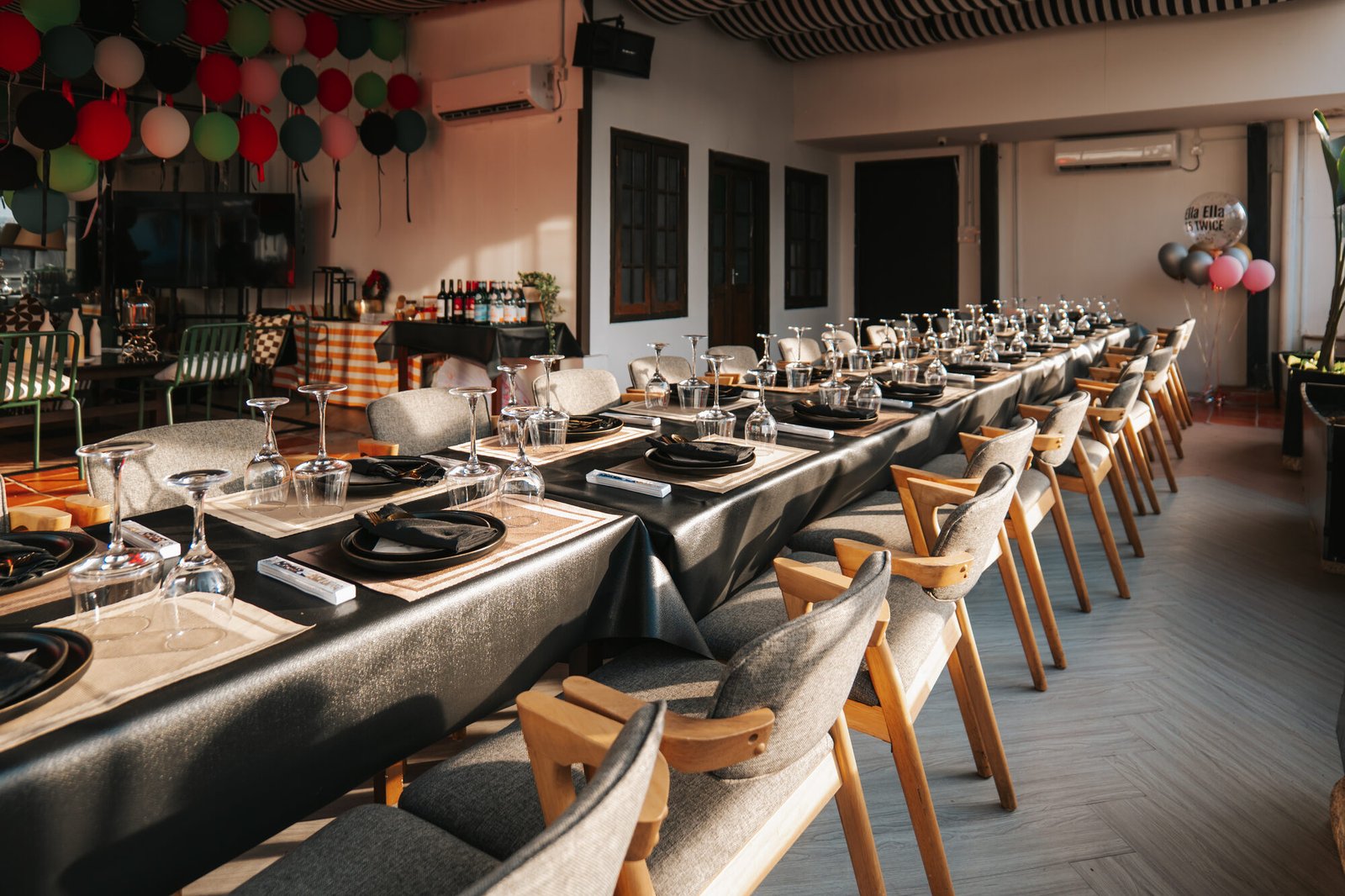 Private dining setup at Siam Social