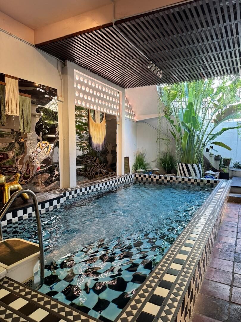 Poolside courtyard at Siam Social