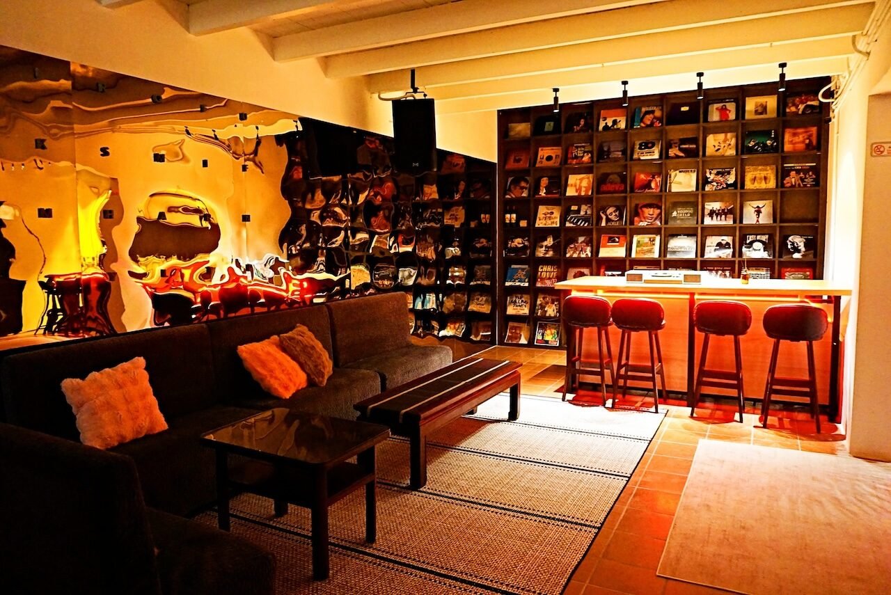 Siam Social bar and vinyl wall